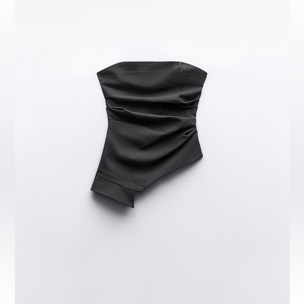 Zara Strapless pinstripe top - Picture 2 of 4